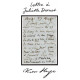 Lettre à Juliette Drouet