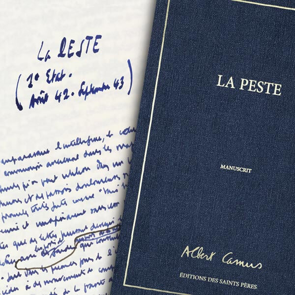 La Peste, le manuscrit d'Albert Camus