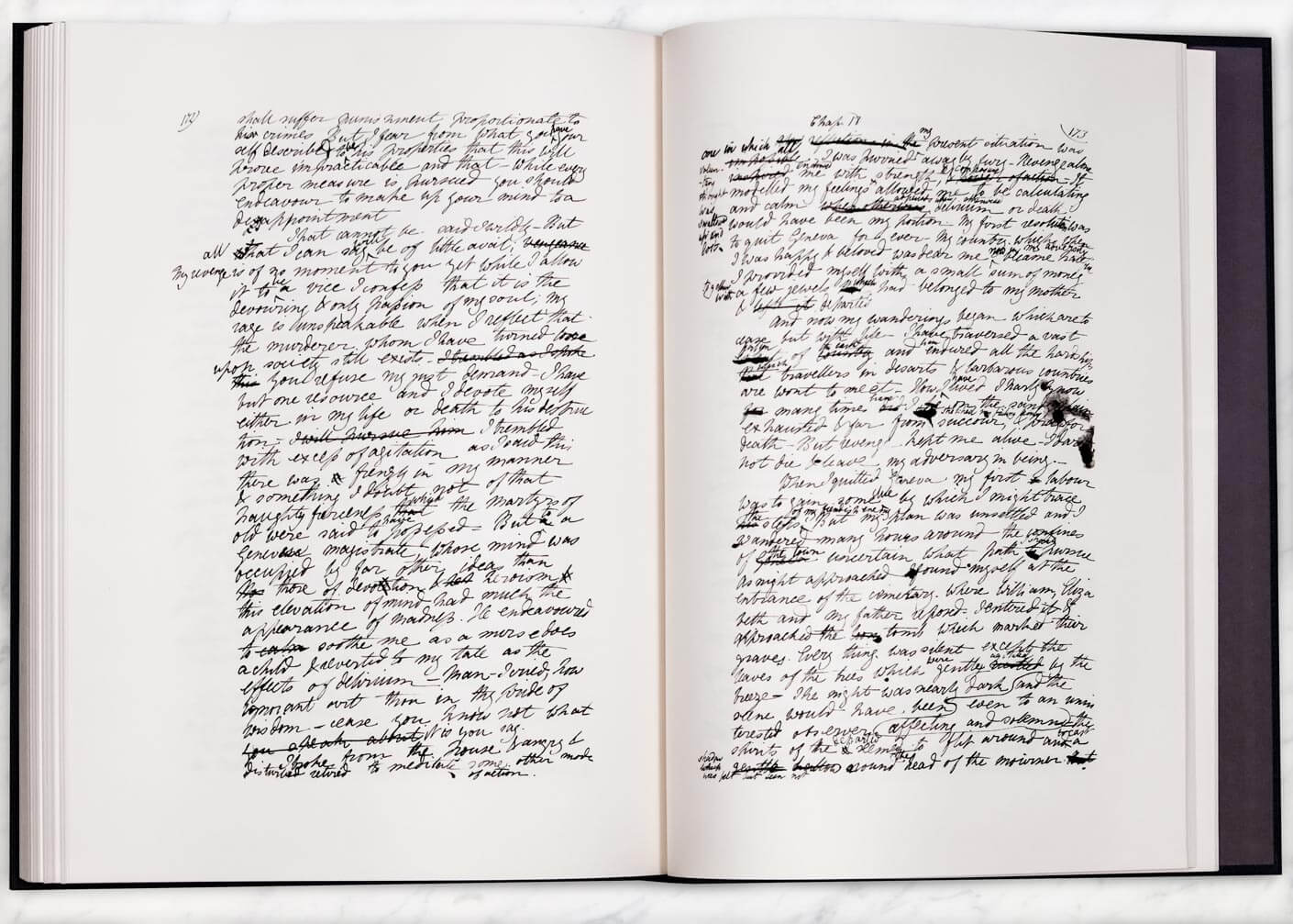Manuscrito Frankenstein original de Mary Shelley