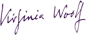 signature de Virginia Woolf