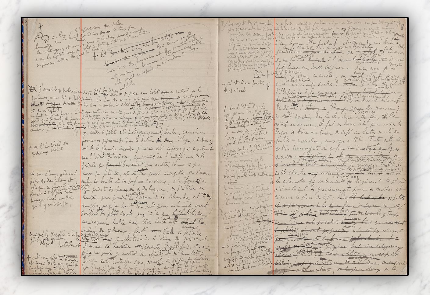 O manuscrito de Marcel Proust da madeleine