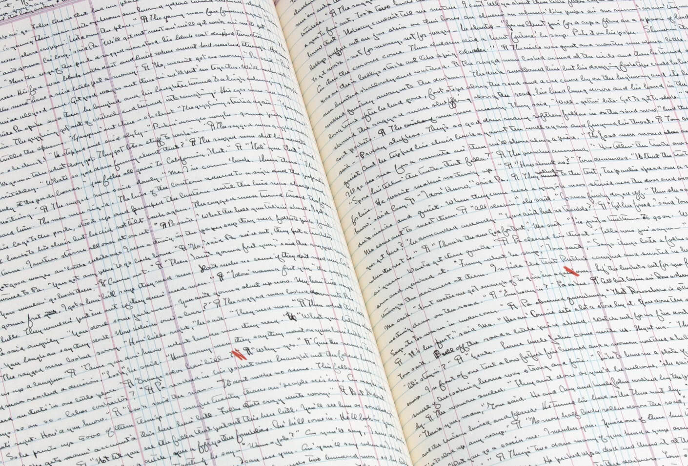 As vinhas da ira Manuscrito