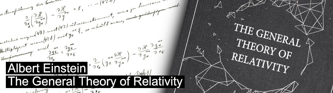 La théorie générale de la relativité, la manuscrit d'Albert Einstein