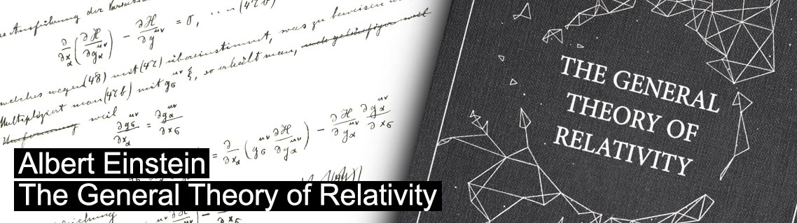 La théorie générale de la relativité, la manuscrit d'Albert Einstein